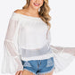 Swiss Dot Off-Shoulder Blouse