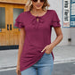 Tie Neck Layered Flutter Sleeve Top