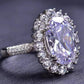 8 Carat Oval Moissanite Ring