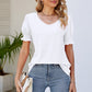 Flounce Sleeve V-Neck Tee