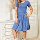 Ninexis Full Size Short Sleeve Dress with Pockets