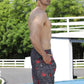 Full Size Printed Drawstring Waist Swim Trunks