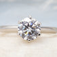 18K White Gold 1 Carat Lab-Grown Diamond 6-Prong Solitaire Ring