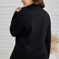 Plus Size Quilted Quarter-Snap Sweatshirt