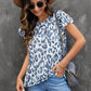 Leopard Layered Flutter Sleeve Tee Shirt