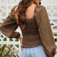 Floral Smocked Balloon Sleeve Top