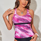 Printed Racerback Tankini Set