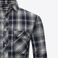 Plaid Button-Front Long Sleeve Shirt with Pockets