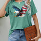 US Flag Eagle Graphic Tee