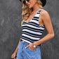 Striped Deep V Tank