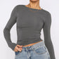 Round Neck Long-Sleeve Top