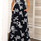 Round Neck Sleeveless Maxi Dress with Pockets