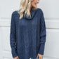 Cable-Knit Openwork Turtleneck Sweater