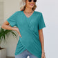 V-Neck Crisscross Short Sleeve Tee