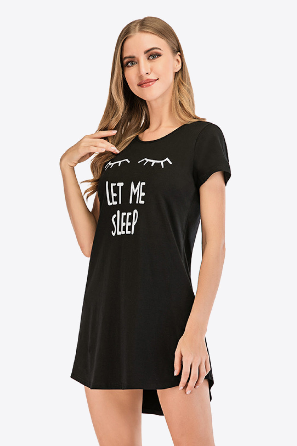 Animal Graphic Round Neck T-Shirt Dress