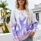 Printed Round Neck Ribbed Trim Knitted Sweater