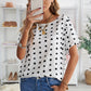 Swiss Dot Round Neck Blouse