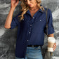 Button-Up Roll-Tab Sleeve Shirt