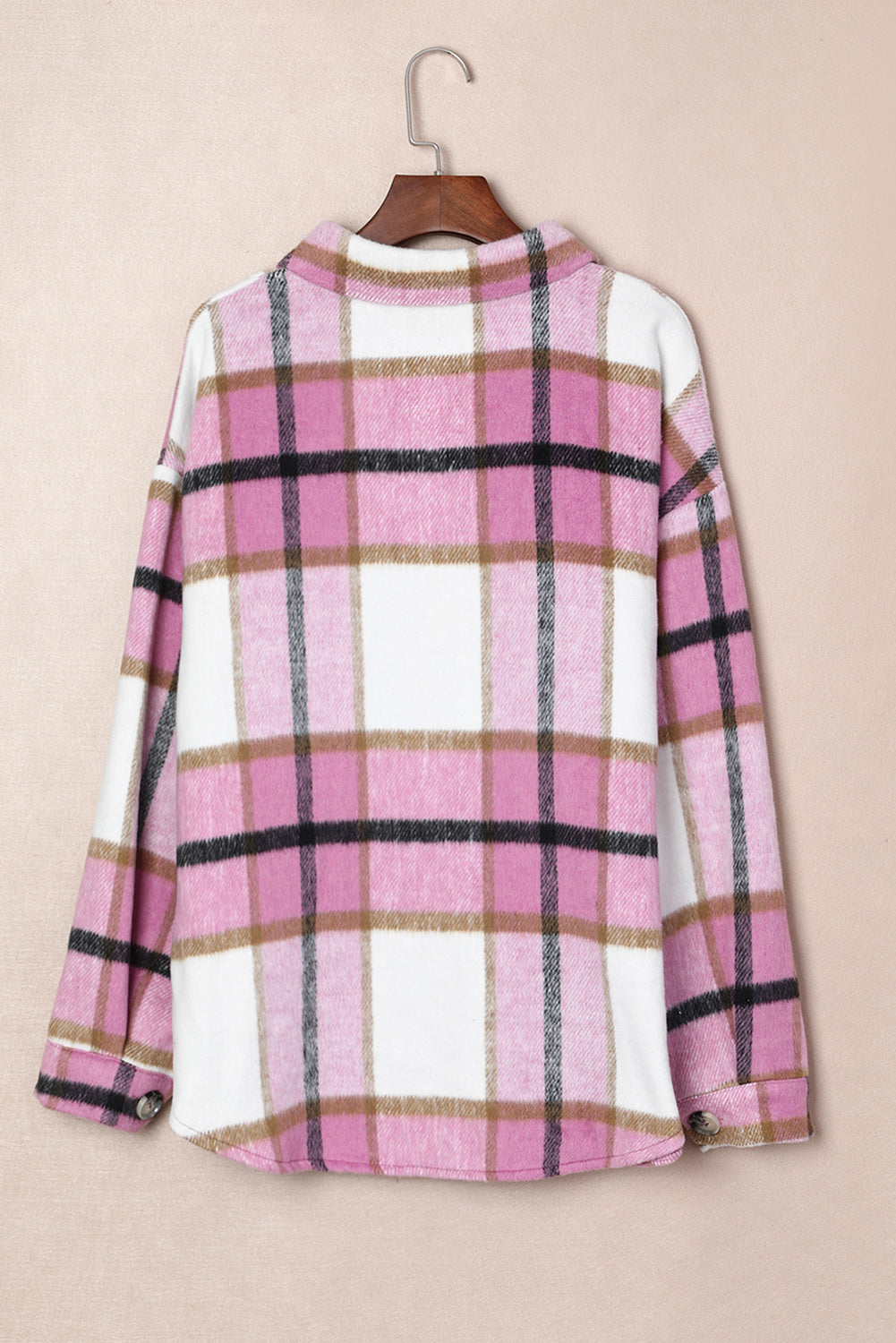 Plaid Brushed Button-Up Shacket