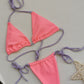 Side Tie Halter Neck Backless Bikini Set
