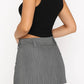 Pinstripe Crossover Waist Mini Skirt (TB7) T
