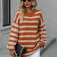 Striped Dropped Shoulder Sweater
