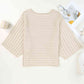 Round Neck Exposed Seams Pullover Top - Deals DejaVu