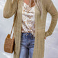 Double Take Openwork Dropped Shoulder Open Front Cardigan