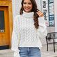 Turtle Neck Cable-Knit Sweater