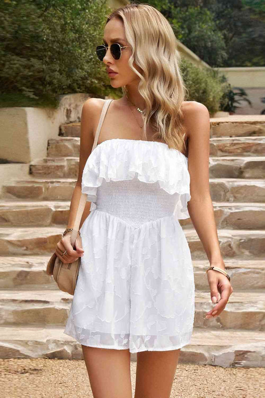 Strapless Layered Smocked Romper