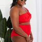 Marina West Swim Seaside Romance Ruffle One-Shoulder Bikini in Red (TB9D) T