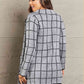 Double Take Printed Open Front Lapel Collar Cardigan with Pockets - Deals DejaVu