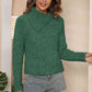 Asymmetrical Neck Long Sleeve Pullover Sweater - Deals DejaVu