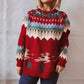 Christmas Element Long Sleeve Sweater - Deals DejaVu
