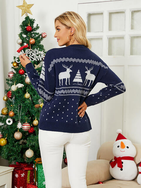 Reindeer Round Neck Sweater