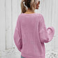 V-Neck Dropped Shoulder Sweater