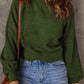 Ribbed Trim Balloon Sleeve Sweater - Deals DejaVu