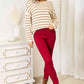 Double Take Striped Boat Neck Sweater - Deals DejaVu