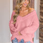 Frayed Hem Dropped Shoulder Sweater - Deals DejaVu