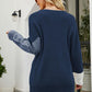 Color Block Round Neck Sweater