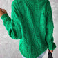 V-Neck Cable-Knit Long Sleeve Sweater