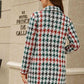 Double Take Printed Open Front Lapel Collar Cardigan with Pockets - Deals DejaVu