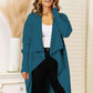 Long Sleeve Open Front Longline Cardigan - Deals DejaVu