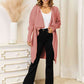 Long Sleeve Open Front Longline Cardigan - Deals DejaVu