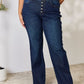 Judy Blue Full Size Button-Fly Straight Jeans