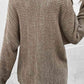 Heathered Horizontal-Ribbing Pullover Sweater - Deals DejaVu