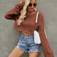 Round Neck Long Sleeve Cropped Sweater - Deals DejaVu