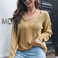 Cable-Knit V-Neck Sweater