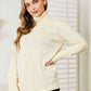 Heimish Full Size Long Sleeve Turtleneck Sweater with Side Slit - Deals DejaVu