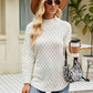 Slit Long Sleeve Mock Neck Sweater - Deals DejaVu